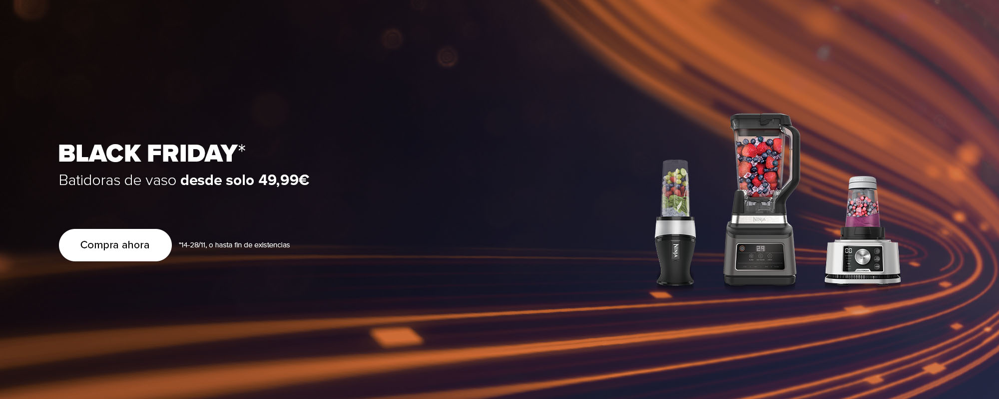Black Friday 2023 Ninja. Batidoras de vaso y Procesadores de alimentos Ninja desde 49,99€