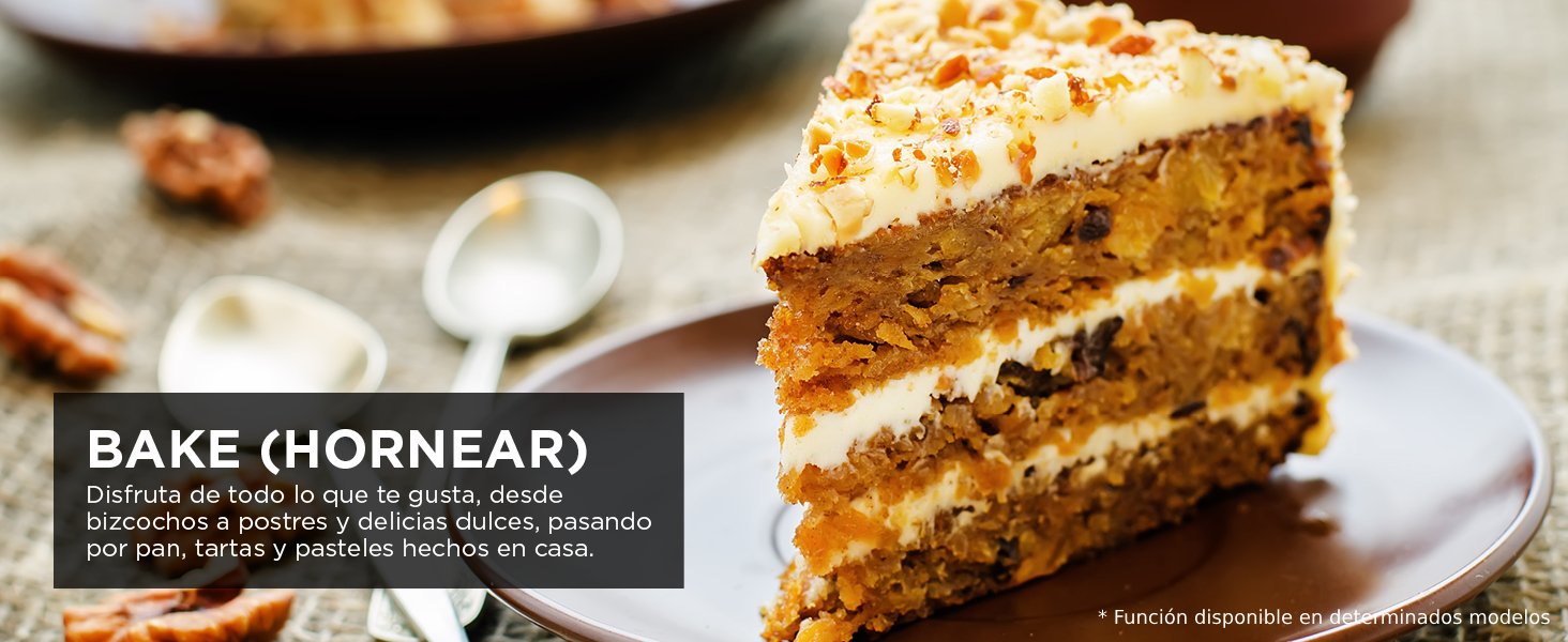 Función Bake / Hornear: Cocina también postres como tartas, bizcochos caseros y más